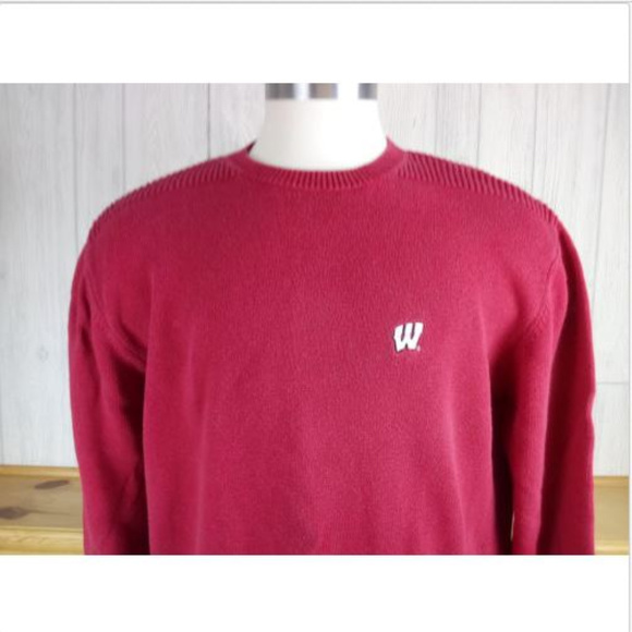 Wisconsin Badgers Men's L Embroidered Motion W Red - Picture 2 of 8